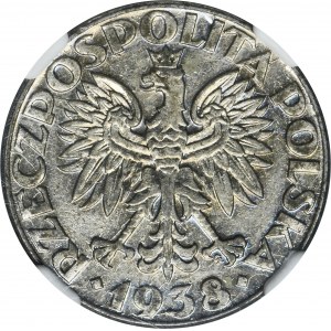 German Occupation, 50 groschen 1938 - NGC MS61 - nickel plated