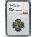 German Occupation, 50 groschen 1938 - NGC MS61 - nickel plated