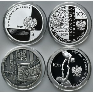 Zestaw, 10 złotych 2017-2020 (4 szt.)