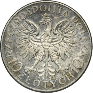 Głowa Kobiety, 10 złotych Warszawa 1933
