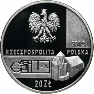 20 złotych 2015 - Relikty budowli pałacowo-sakralnej na Ostrowie Lednickim