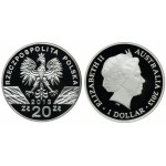Set, Poland and Australia, 20 zlotych and 1 dollar Kangaroo 2013 (2 pcs.)