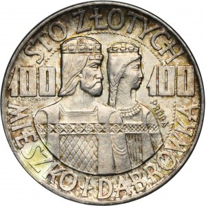 PRÓBA, 100 złotych 1966 Mieszko i Dąbrówka półpostacie