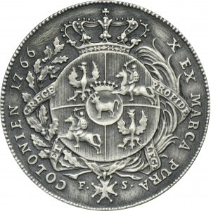 KOPIA SREBRO, Poniatowski, Talar Warszawa 1766 FS - Zbrojarz