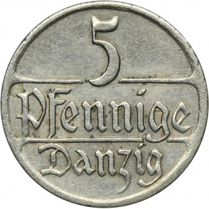 Free City of Danzig, 5 pfennig 1928