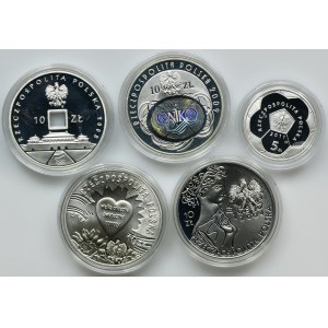 Zestaw, 5 i 10 złotych 2003-2011 (5 szt.)