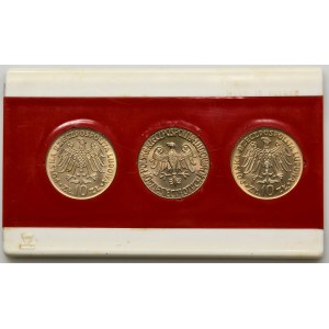 Zestaw, 10 złotych 1964 Kazimierz Wielki (3 szt.)