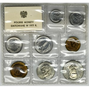 Zestaw, PRL, Polskie Monety Emitowane w 1977 roku (8 szt.)