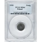 Polish Kingdom, 1 pfennig 1918 - PCGS MS64