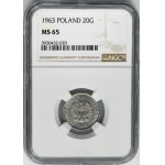 20 groszy 1963 - NGC MS65