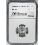 10 groszy 1966 - NGC MS65
