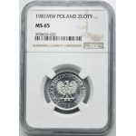 1 złoty 1981 - NGC MS65