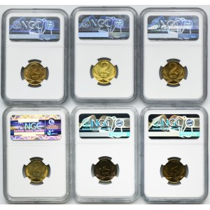 Zestaw, 2 złote 1978-1985 (6 szt.) - NGC MS63-MS64