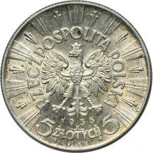 Piłsudski, 5 złotych 1938