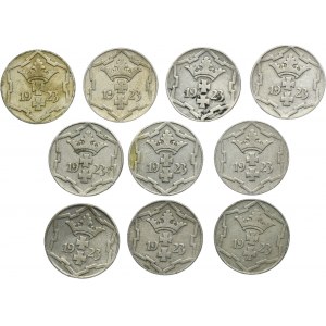 Set, Free City of Gdańsk, 10 pfennige 1923 (10 pcs.)