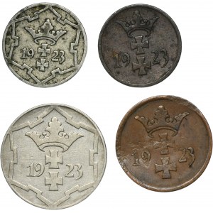 Set, Free City of Danzig, Pfennige (4 pcs.)