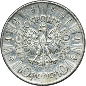 Piłsudski, 10 złotych 1938