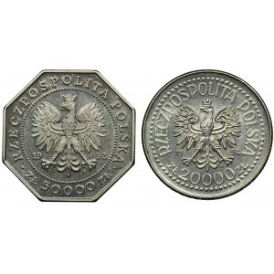 Zestaw, 20.000 i 50.000 złotych 1992-1994 (2 szt.)