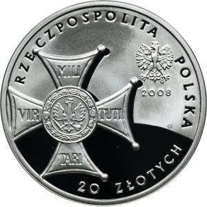 20 złotych 2008 90. Rocznica Odzyskania Niepodległości