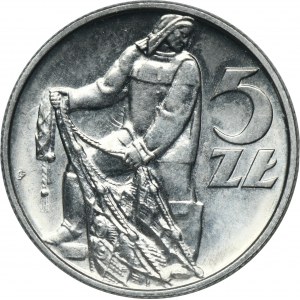 5 złotych 1974 Rybak - słoneczko