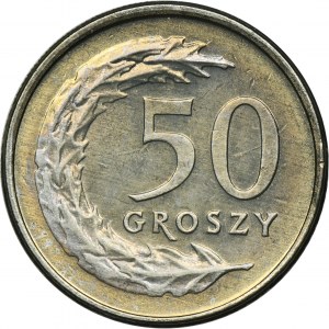 50 groszy 1990 - NIEDOBITA DATA