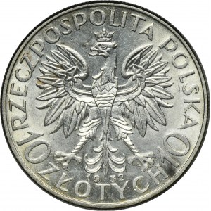 Głowa Kobiety, 10 złotych Warszawa 1932