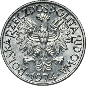 5 złotych 1974 Rybak - drobne słoneczko
