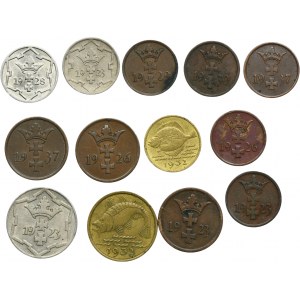 Set, Free City of Danzig, Pfennige 1923-1932 (13 pcs.)