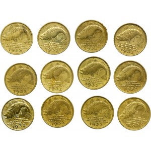 Set, Free City of Danzig, 10 pfennig 1932 (12 pcs.)