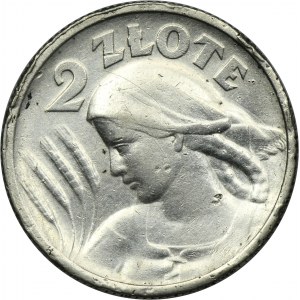 Kobieta i kłosy, 2 złote Paryż 1924