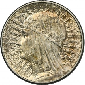 Głowa Kobiety, 10 złotych Londyn 1932