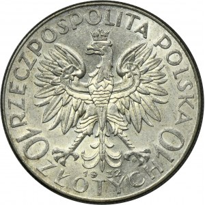 Głowa Kobiety, 10 złotych Warszawa 1932
