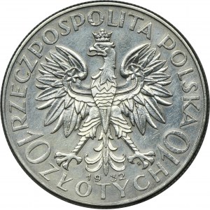 Głowa Kobiety, 10 złotych Warszawa 1932