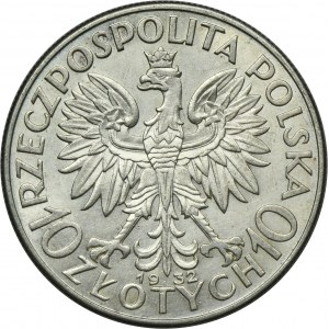 Głowa Kobiety, 10 złotych Londyn 1932