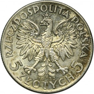 Głowa Kobiety, 5 złotych Warszawa 1933