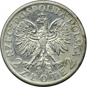 Głowa Kobiety, 2 złote 1934