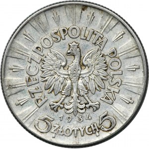Piłsudski, 5 złotych 1934