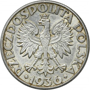 Żaglowiec, 5 złotych 1936