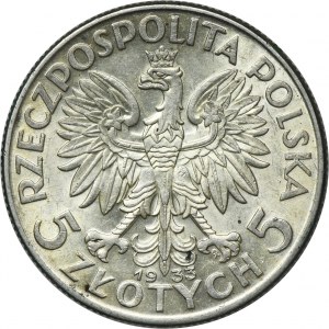 Głowa Kobiety, 5 złotych Warszawa 1933