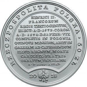Skarby Stanisława Augusta, 50 złotych 2018 Henryk Walezy