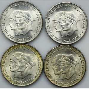 Zestaw, 200 złotych 1975 XXX Rocznica Zwycięstwa nad Faszyzmem (4 szt.)