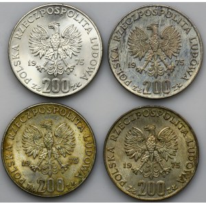 Zestaw, 200 złotych 1975 XXX Rocznica Zwycięstwa nad Faszyzmem (4 szt.)