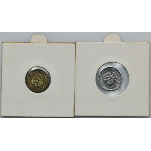 Zestaw, DESTRUKTY, 1-5 groszy 1965-2007 (2 szt.)