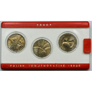Zestaw, 10 złotych 1971 FAO (3 szt.)