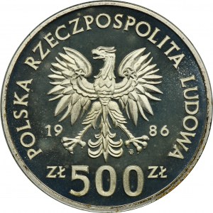 500 złotych 1986 Ochrona Środowiska Sowa Z Młodymi