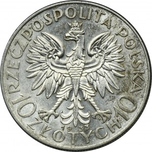 Głowa Kobiety, 10 złotych Warszawa 1933