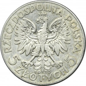 Głowa Kobiety, 5 złotych Warszawa 1933