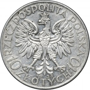 Głowa Kobiety, 10 złotych Warszawa 1933