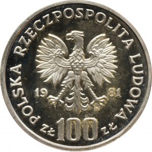 PRÓBA, 100 złotych 1981 Kościół Mariacki w Krakowie