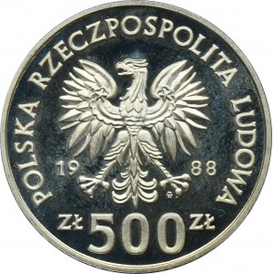 500 złotych 1988 XIV Mistrzostwa Świata w Piłce Nożnej Włochy 1990